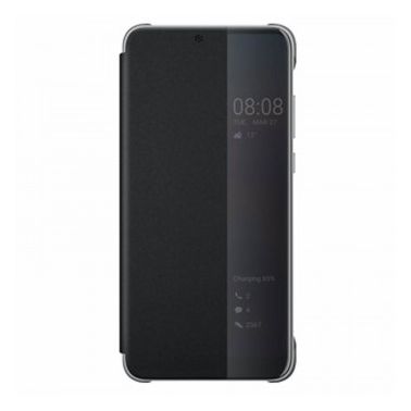 Huawei Smart View Flip Cover mobile phone case 14.7 cm (5.8") Folio Black,Translucent