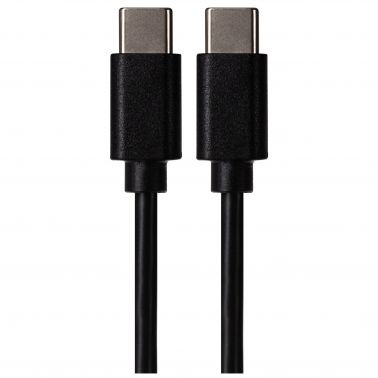 Maplin USB-C to USB-C Cable - Black, 1m