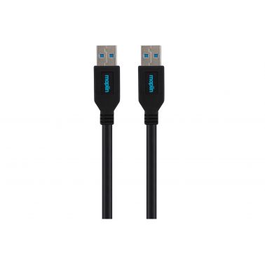 Maplin USB-A to USB-A Cable V3.0 Super Speed 5Gbs 3m Black