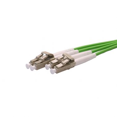 Cablenet 0.5m OM5 50/125 LC-LC Duplex Lime Green LSOH Fibre Patch Lead