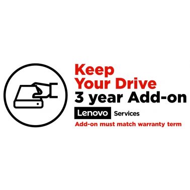 Lenovo Keep Your Drive - Extended service agreement - 3 years - for V14, V14 IGL, V145-14, V15, V15 G2 ALC, V15 G4 AMN, V17 G2 ITL, V17 G3 IAP, V17 G4 IRU