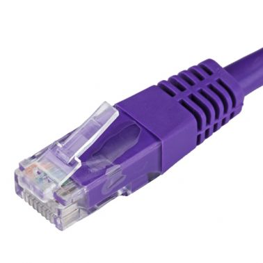 Cablenet 1m Cat6 RJ45 Violet U/UTP PVC 24AWG Flush Moulded Booted Patch Lead