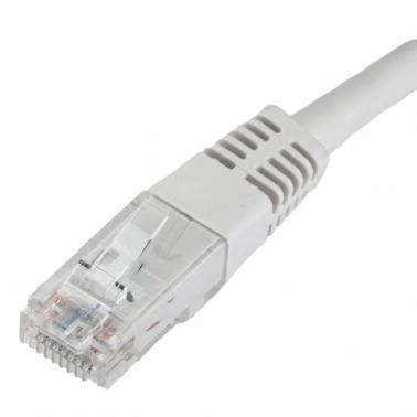 Cablenet 0.3m Cat6 RJ45 White U/UTP PVC 24AWG Flush Moulded Booted Patch Lead