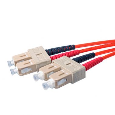 Cablenet 1m OM1 62.5/125 SC-SC Duplex Orange LSOH Fibre Patch Lead