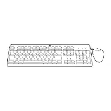 HPE 631344-B21 keyboard Mouse included USB QWERTY UK English Black