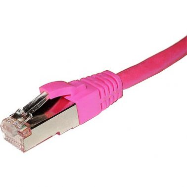 Cablenet 1m Cat6a RJ45 Pink S/FTP LSOH 26AWG Snagless Booted Patch Lead