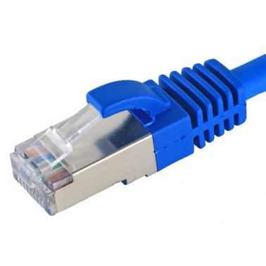 Cablenet 1m Cat6a RJ45 Blue S/FTP LSOH 26AWG Snagless Booted Patch Lead