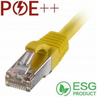 Cablenet 0.5m Cat6a RJ45 Yellow S/FTP LSOH 26AWG Snagless Booted Patch Lead (PK 100)