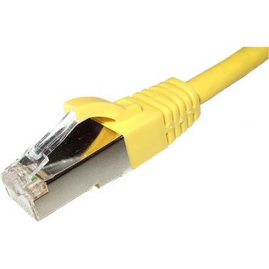 Cablenet 15m Cat6a RJ45 Yellow S/FTP LSOH 26AWG Snagless Booted Patch Lead