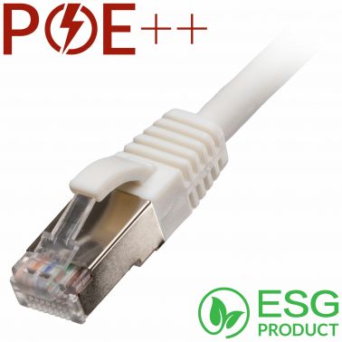 Cablenet 1m Cat6a RJ45 White S/FTP LSOH 26AWG Snagless Booted Patch Lead (PK 100)