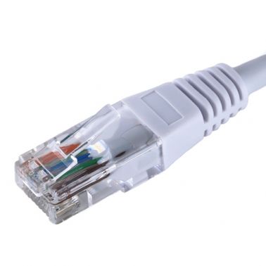 Cablenet 0.5m Cat5e RJ45 White U/UTP PVC 24AWG Flush Moulded Booted Patch Lead