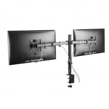 ProperAV Dual Swing Arm Desk PC  Monitor Mount 17"- 34" VESA Max 100x100