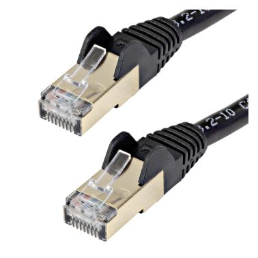 StarTech.com 10 m CAT6a Ethernet Cable - 10 Gigabit Shielded Snagless RJ45 100W PoE Patch Cord - 10GbE STP Category 6a Network Cable w/Strain Relief - Black Fluke Tested UL/TIA Certified