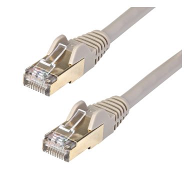 StarTech.com 10 m CAT6a Ethernet Cable - 10 Gigabit Shielded Snagless RJ45 100W PoE Patch Cord - 10GbE STP Category 6a Network Cable w/Strain Relief - Grey Fluke Tested UL/TIA Certified