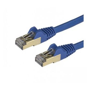 StarTech.com 2 m CAT6a Ethernet Cable - 10 Gigabit Shielded Snagless RJ45 100W PoE Patch Cord - 10GbE STP Category 6a Network Cable w/Strain Relief - Blue Fluke Tested UL/TIA Certified