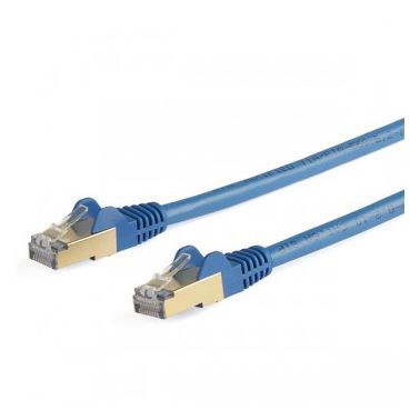 StarTech.com 5 m CAT6a Ethernet Cable - 10 Gigabit Shielded Snagless RJ45 100W PoE Patch Cord - 10GbE STP Category 6a Network Cable w/Strain Relief - Blue Fluke Tested UL/TIA Certified