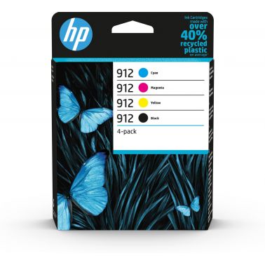 HP 6ZC74AE/912 Ink cartridge multi pack Bk,C,M,Y, 4x300 pages 17.08ml 8,3ml + 3x2,9ml Pack=4 for HP OJ Pro 8010/e/8020