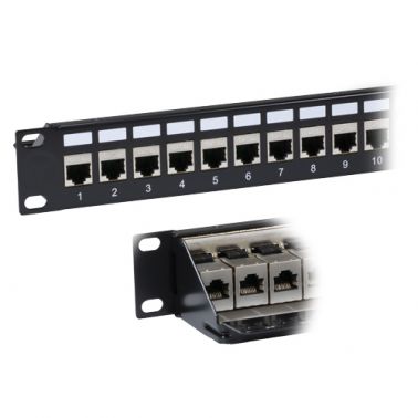 Cablenet 24 Port Cat6a FTP 1u Coupler Panel