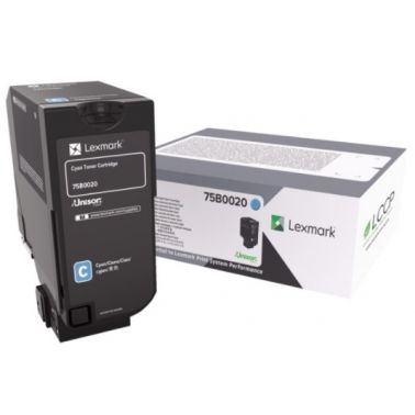 Lexmark 75B0020 Toner-kit cyan, 10K pages ISO/IEC 19752 for Lexmark CS 727