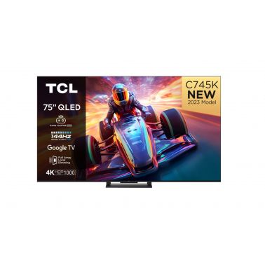 TCL C74 Series 75C745K TV 190.5 cm (75") 4K Ultra HD Smart TV Wi-Fi Black