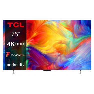 TCL 75P638K TV 190.5 cm (75") 4K Ultra HD Smart TV Wi-Fi Aluminium, Anthracite