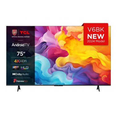 TCL 75V6BK TV 190.5 cm (75") 4K Ultra HD Smart TV Wi-Fi Titanium 330 cd/m²