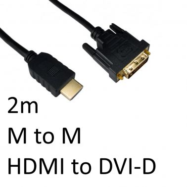 TARGET HDMI 1.4 (M) to DVI-D (M) 2m Black OEM Display Cable