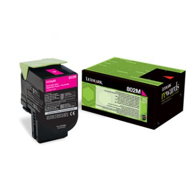 Lexmark 80C20M0/802M Toner-kit magenta return program, 1K pages ISO/IEC 19798 for Lexmark CX 310/410/510