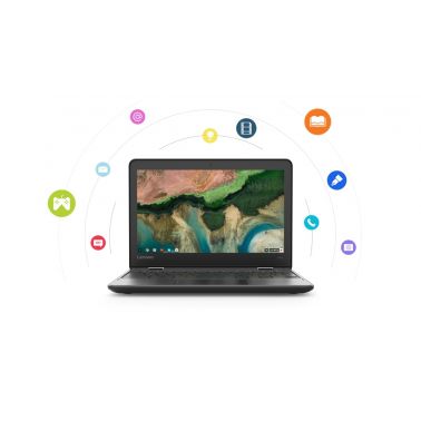 Lenovo 300e Chromebook 2nd Gen Intel® Celeron® N4020 29.5 cm (11.6") Touchscreen HD 4 GB LPDDR4-SDRAM 32 GB eMMC Wi-Fi 5 (802.11ac) ChromeOS Black