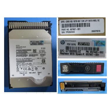 Hewlett Packard Enterprise DRV HDD 10TB 6G 7.2K LFF SATA MDL SC