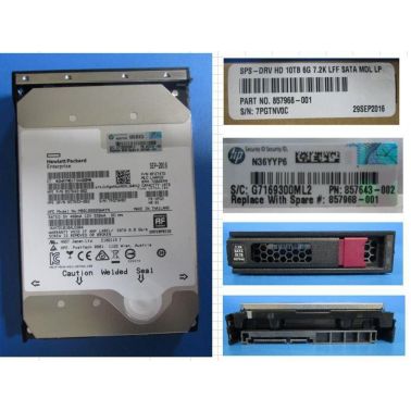 HPE HD 10TB 6G 7.2K LFF SATA MDL