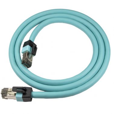 Cablenet 0.3m Ultimate 40G Cat8 5G Aqua S/FTP LSOH 24AWG Snagless Patch Lead
