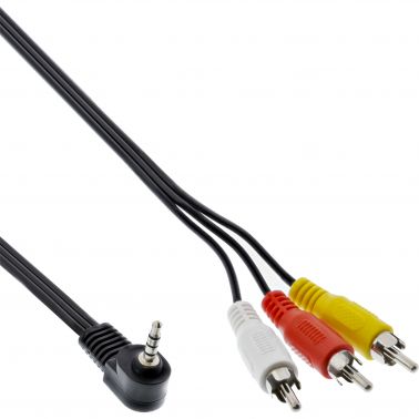 InLine Audio/Video Cable 3.5mm 4 Pin male / 3x RCA for Digital Camcorder 1.5m