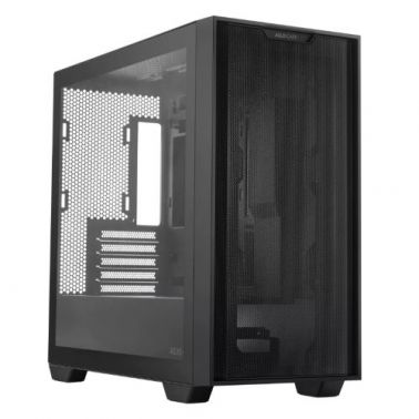 ASUS A21 Gaming Case w/ Glass Window, Micro ATX, Mesh Front, 380mm GPU & 360mm Radiator Support, Asus BTF Compatible, Black