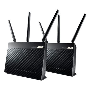 ASUS RT-AC68U wireless router Dual-band (2.4 GHz / 5 GHz) Gigabit Ethernet Black