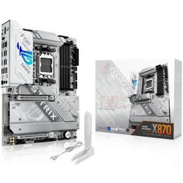 ASUS 90MB1IF0-M0EAY0 ROG STRIX X870-A GAMING WIFI ATX Motherboard, AMD X870 Chipset, 4x DIMM DDR5 Slots, 192GB Max Memory, 4x M.2 Slots, 1x PCIe 5.0, 1x PCIe 4.0, HDMI Port, DisplayPort 