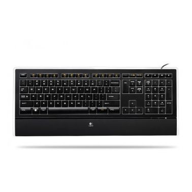 Logitech Illuminated , US keyboard USB Black