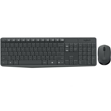 Logitech MK235 Wireless and Mouse Combo keyboard Mouse included RF Wireless Greek Grey