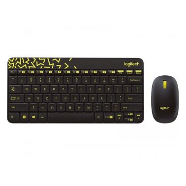 Logitech MK240 NANO keyboard RF Wireless Hebrew Black,Yellow