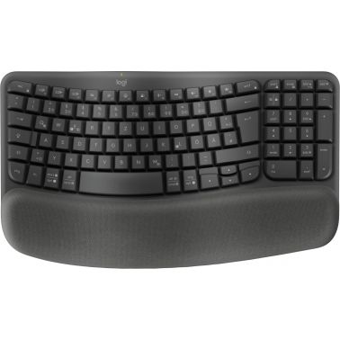 Logitech Wave Keys for Business keyboard Office RF Wireless + Bluetooth QWERTZ German Graphite