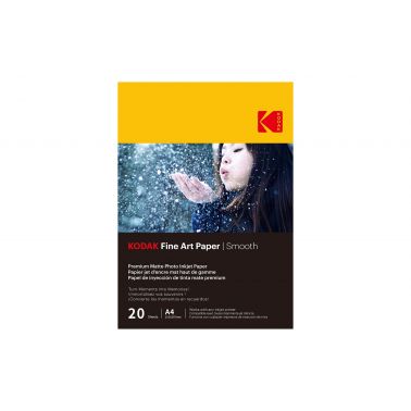 Kodak Fine Art Smooth A4 210x297mm Premium Matte Photo Inkjet Paper - 20 Sheets