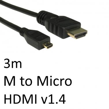 TARGET HDMI 1.4 (M) to HDMI Micro 1.4 (M) 3m Black OEM Display Cable