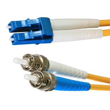 Cablenet 0.5m OS2 9/125 LC-ST Duplex Yellow LSOH Fibre Patch Lead