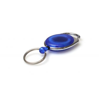 Digital ID Blue Translucent Carabiner Card Reels with Key Rings (Pack of 50)