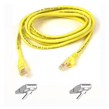 Belkin Patch Cable CAT5 RJ45 snagl yellow 5m networking cable
