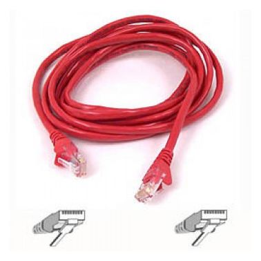 Belkin Cable patch CAT5 RJ45 snagless 0.5m red networking cable