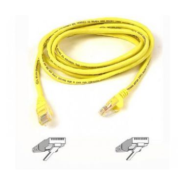 Belkin Patch Cable CAT5 RJ45snagl yellow0.5m networking cable 0.5 m Yellow