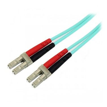 StarTech.com Fiber Optic Cable - 10 Gb Aqua - Multimode Duplex 50/125 - LSZH - LC/LC - 1 m