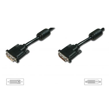 Digitus AK-320200-050-S DVI cable 5 m DVI-D Black