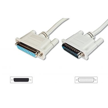 Digitus Datatransfer extension cable, D-Sub25/M - D-Sub25/F